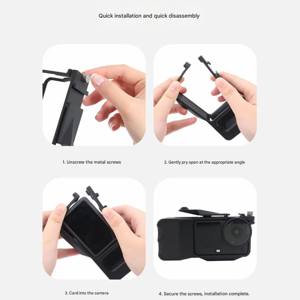 Grip Mount Lens Cover Action Camera Cage Protective Case For Action 6 Black 7695001227223