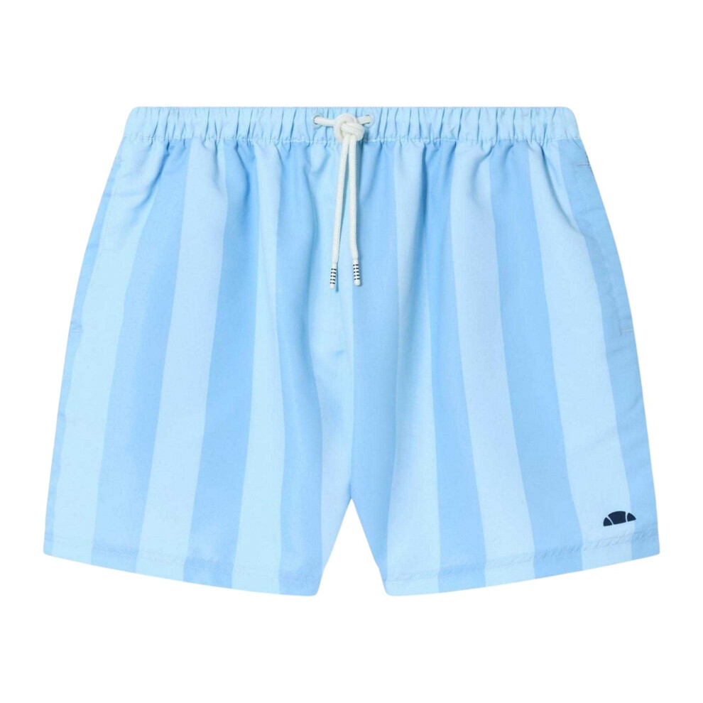 Ellesse (L, Light ) Mens Staziona Vertical Stripe Swim Shorts Blue