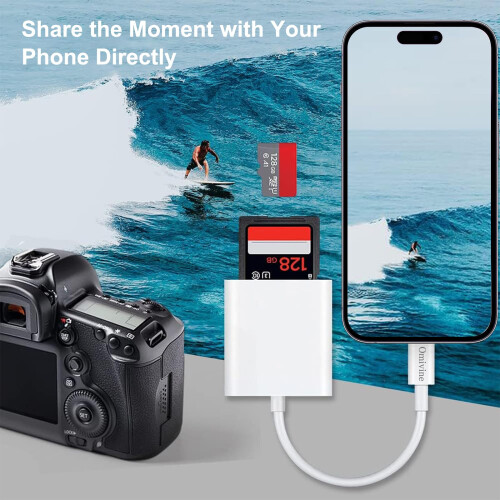 USB-C SD Card Reader, Dual Slots Micro SD/SD Card Reader Camera Memory Card Viewer for iPhone 16/15 Series, iPad, Mac, and Android/Windows/Linux/Mac 2