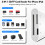 Dual Connectors Dual Slots SD Card Reader for iPhone iPad with Charging USB, Lightning & USB C MicroSD Camera Memory Card Reader for iPhone 17/16/15/ 3