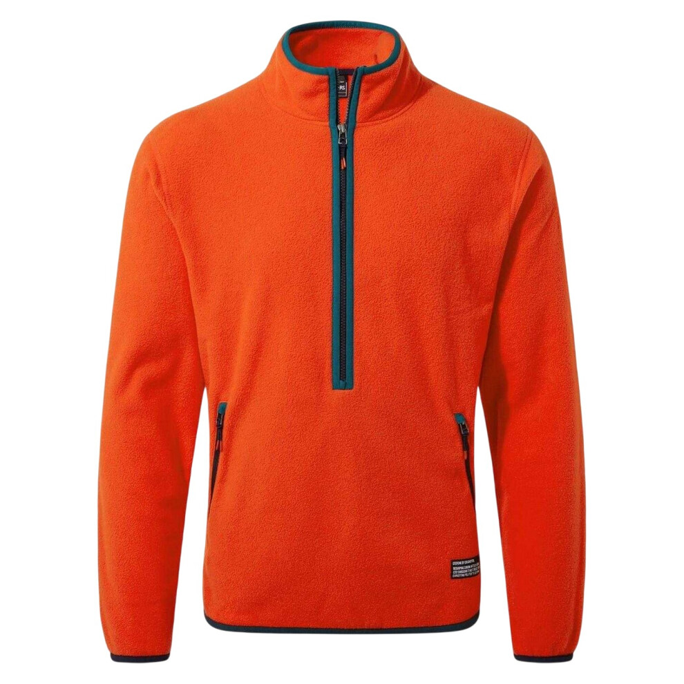 Craghoppers (M, Macaw ) Mens Mock Neck Regular Sweatshirt Red