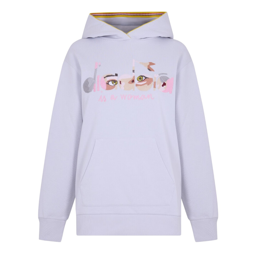 Diadora (8 Uk, Gravel) Womens/Ladies Eye Polycotton Hooded Hoodie Multicoloured