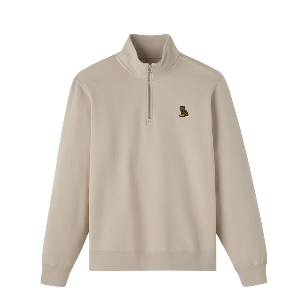 Brave Soul (L, Light Stone) Mens Quarter Zip Sweatshirt Multicoloured