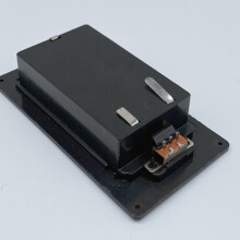 Embedded 2 Slot Battery Case with Flip Cover for Easy Battery Replacement Black
