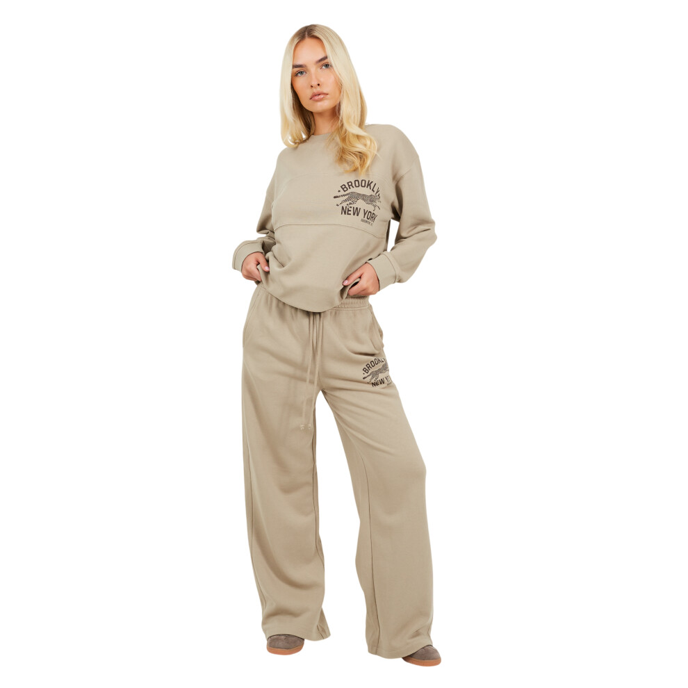 Brave Soul (Xl, Crockery) Womens/Ladies Printed Wide Leg Joggers