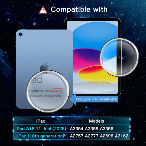 JETech Screen Protector for iPad (A16) 11th/10th Gen, 2-Pack 1