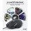 Acer Acer Wired Mouse, Ergonomic Computer Mouse with 6 Buttons, 4 Adjustable DPI up to 3200, Optical Sensor, USB Mice wired 1.5m Cable, Compatible with La 2