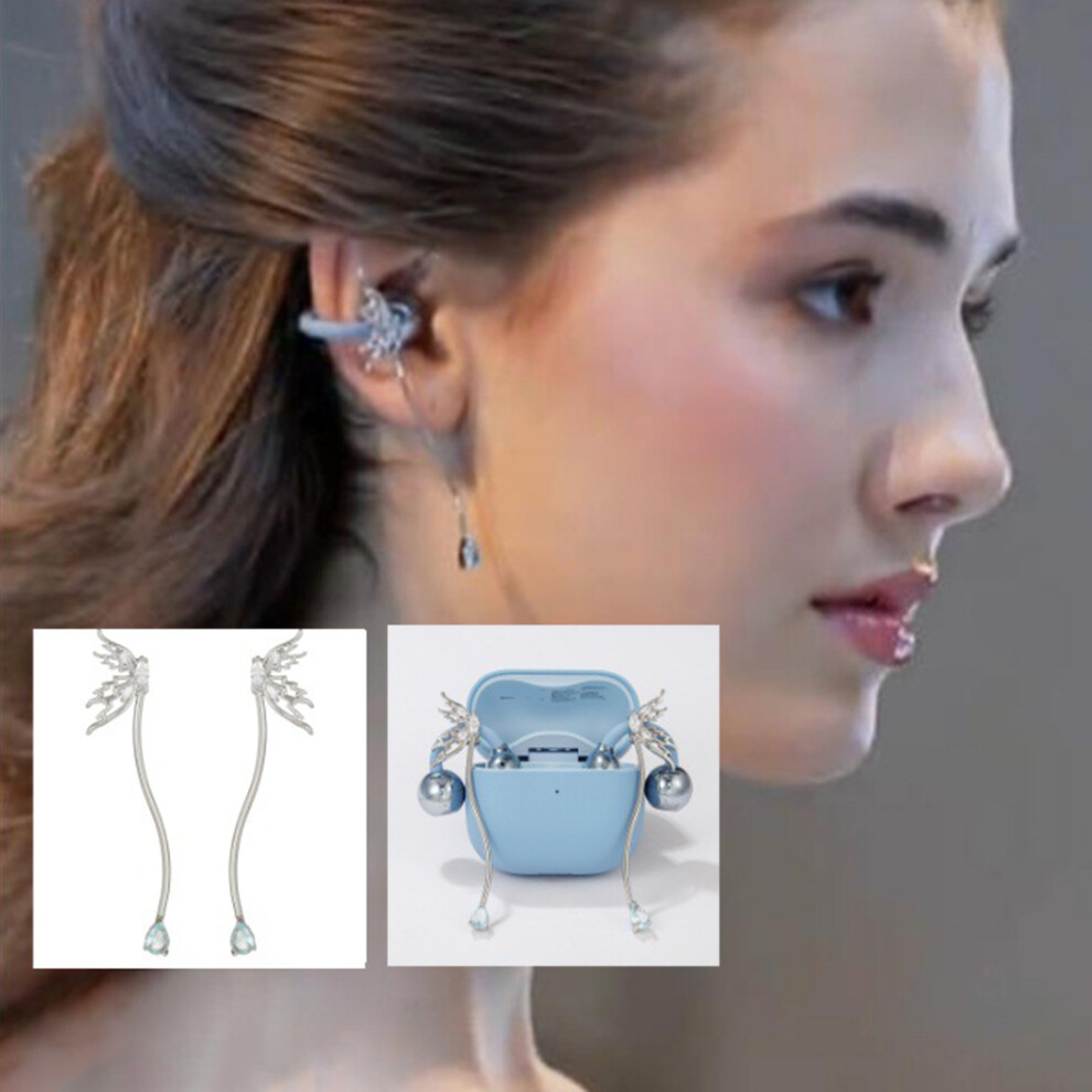 Ornamental Coppers Zircons Studded Ear Clip For Freeclip 1/2 Earbuds Elegant Functional 7695001194310