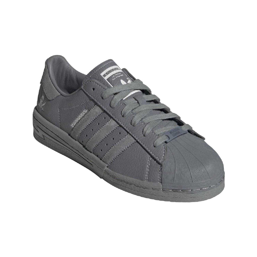 Adidas (5.5 Uk, Grey) Mens Neighborhood Superstar Leather Trainers