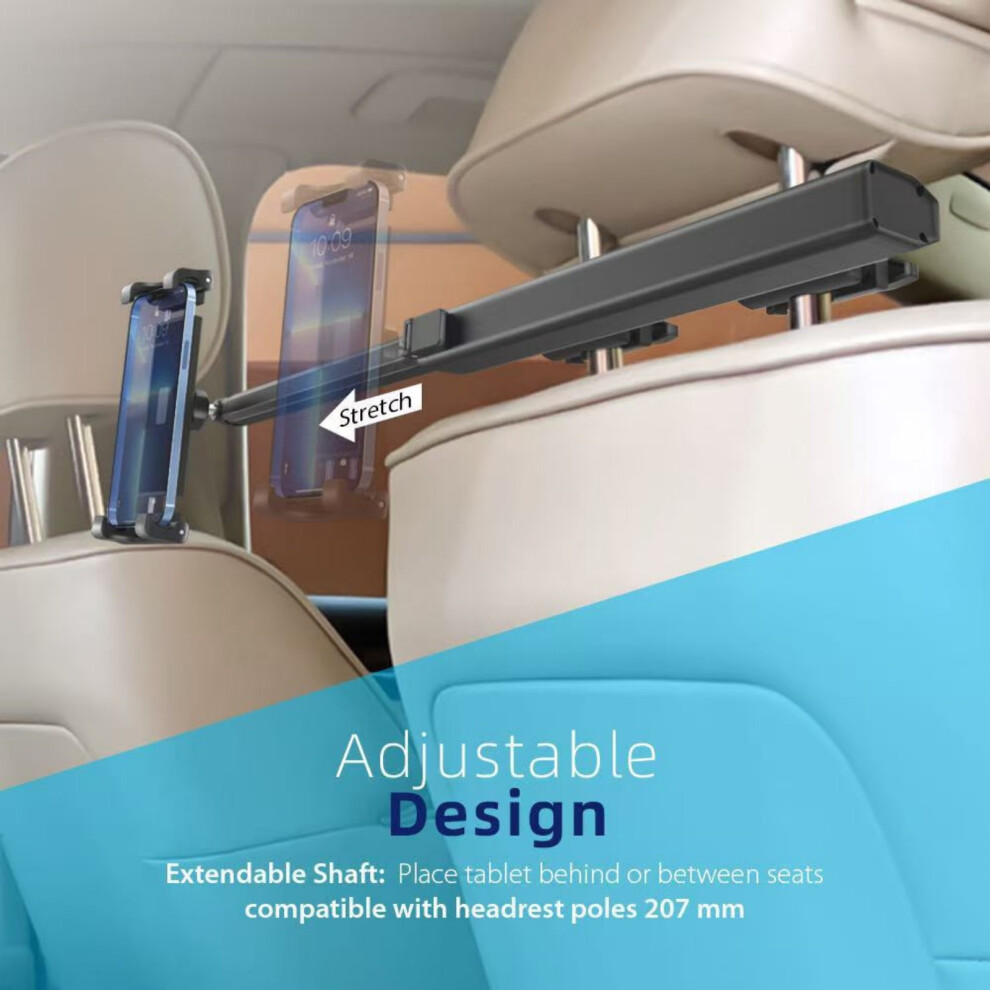 Rotatable 360 Tablets Stand For Automobile Headrest Offering Multiple Position Viewing 7695001230544