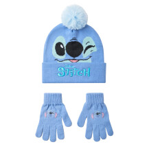 Lilo & Stitch Girls Character Face Beanie & Gloves Set