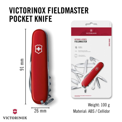 Victorinox Victorinox Pocket Knife Fieldmaster, 15 Functions, Swiss Made, Multi 2