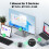TeckNet TECKNET Bluetooth Mouse, Wireless Mouse Rechargeable Tri-Mode Bluetooth 5.0/3.0+2.4G for Laptop, Silent 4800DPI PC Computer Mice with 6 Adjustable Le 3