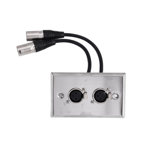 Dual-XLR-Buchse auf XLR-Stecker-Audio-Wanddose