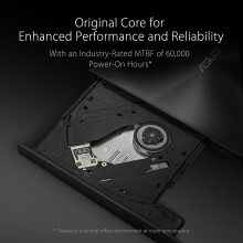ASUS SDRW-08U9M-U external ultraslim 8X DVD writer, USB Type C + Type A cable, Mac Compatible, 13.9mm Ultraslim, M-DISC support, Disc Encryption, NER