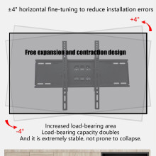 Strong Metal Turn TV Mount for LCD Displays 32 80 In Extendable Pliable