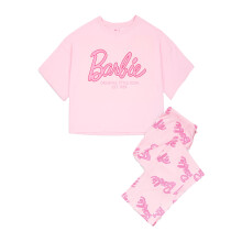 (L, Pink) Barbie Womens/Ladies Logo Pyjama Set