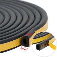 4X Self Adhesive Sealing Strip Door Insulation Strip 5M Black D Shaped Car Door Seal Glue Strip for Door and Window