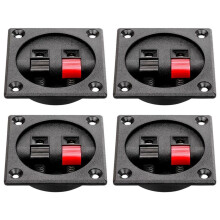4PCS HöGtalarbox Terminal Cup, Spring Square Subwoofer Box Terminal Binding Post Connector för DIY Home Car Speaker