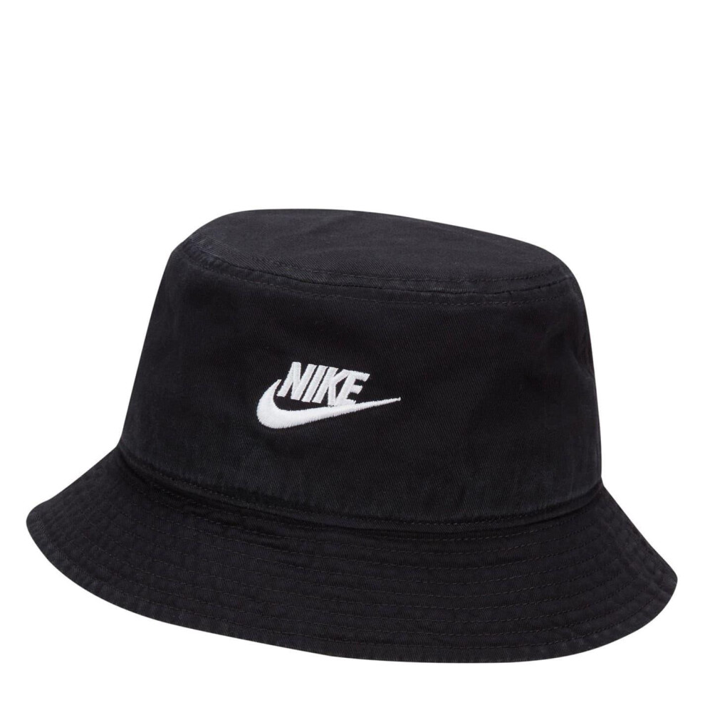 Nike (L, Black/White) Futura Embroidered Logo Casual Bucket Hat
