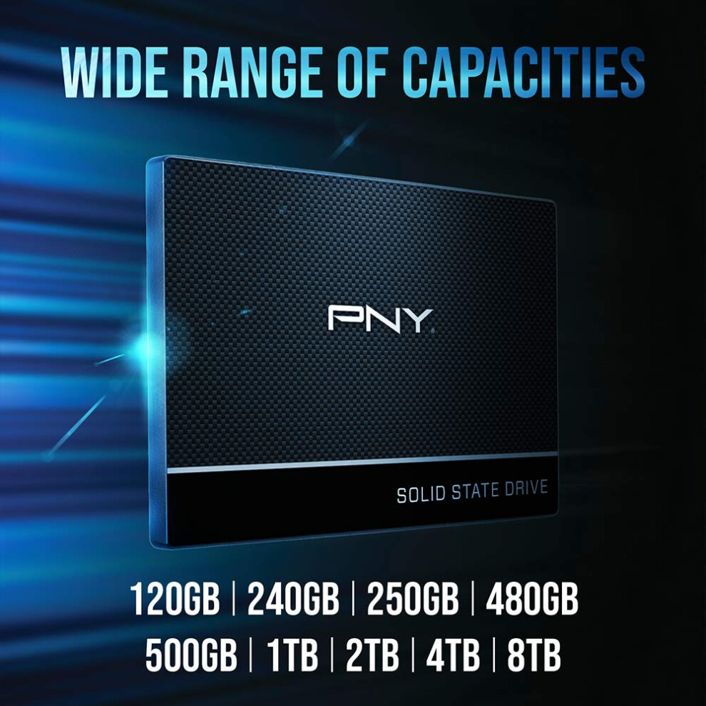 Pny Cs900 Internal Ssd Sata Iii, 2.5 Inch, 500Gb, Read Speed Up To 550Mb/S 5005675768663