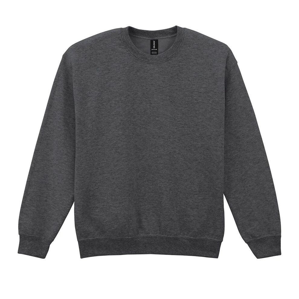 Gildan (Xl, Fan Charcoal Heather) Unisex Adult Heavy Blend Crew Neck Sweatshirt