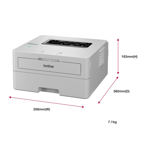 Brother Brother HL-L2865DW wireless mono laser printer, single function A4 Hi-Speed USB 2.0 UK Plug 2