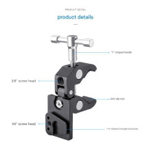 Portable Aluminum Alloy V Jaw Clamp Tool Feature Ergonomic Handle For Crafting