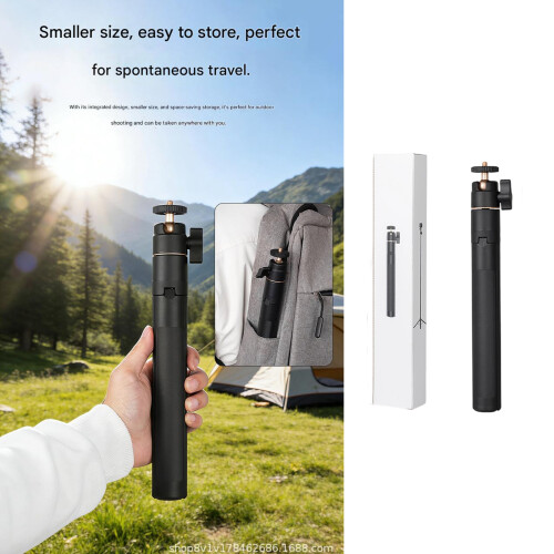 Flexible Camera Mount Selfie Stick Tripod With Quick Release Button 1/4in Screw 1