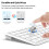 Bluetooth Wireless Keyboard Compatible with iOS(iPad Pro/Air/Mini), Android and Windows Systems, US Layout Stylish and Portable Easily Switch, Ergono 5