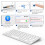 Bluetooth Wireless Keyboard Compatible with iOS(iPad Pro/Air/Mini), Android and Windows Systems, US Layout Stylish and Portable Easily Switch, Ergono 6