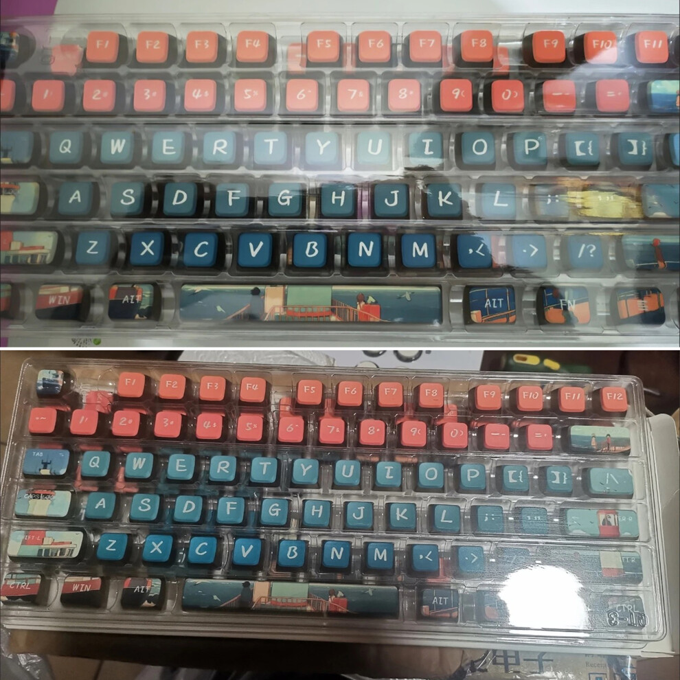 Puddings Translucents Keycaps 119Key Shining Through Customs Keyboards Enhancement 7695001212694