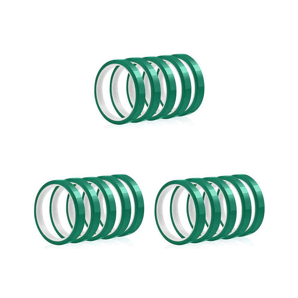 High Temperature Tape Heat Resistant Tape Heat Transfer Tape For Sublimation No Residue 10Mm X 33M 108Ft (Green-15 Roll) 6033965478168