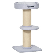 Krabpaal voor katten met ligplek, pluche hoes en sisalpaal, 45x45x91cm, blauw