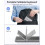 OMOTON Bluetooth Foldable Keyboard with Numeric Keypad, Wireless Keyboard Rechargeable, QWERTY UK Full Size, 3 Bluetooth Channels for iOS/Android/Win 6