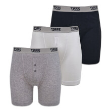(Large, Black/White/Grey) Duke Mens D555 London Driver Cotton Boxer Shorts (Pack Of 3)