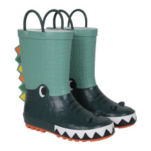 (12 UK Child, Green) Mountain Warehouse Childrens/Kids Crocodile Wellington Boots