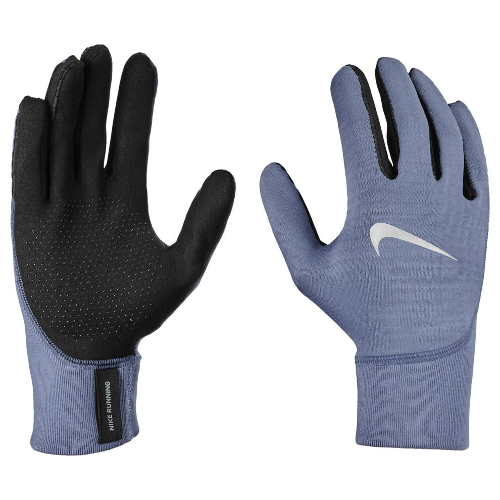 Nike (S, ) Mens Pacer Midweight Therma-Fit Running Gloves Blue