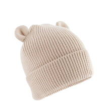 (6-12 Months, Almond) Beechfield Baby Bear Organic Beanie