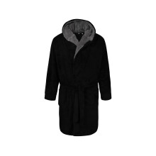 (6XL, Black) Duke Mens D555 Newquay Hooded Kingsize Dressing Gown