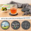 Stone Coaster 10cm Round Glass Coaster with Practical Stand Suitable for Drinks, Mugs, Bars, Glasses 4