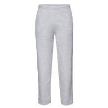 (M, Heather Grey) Fruit of the Loom Unisex Adult Lightweight Open Hem Jogging Bottoms