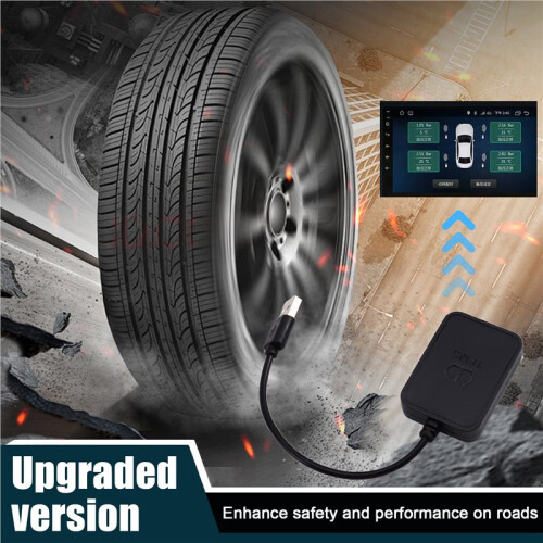 USB för Android TPMS Däcktrycksövervakningssystem Display Externa Larmsystemsensorer för Bilnavigationsradio