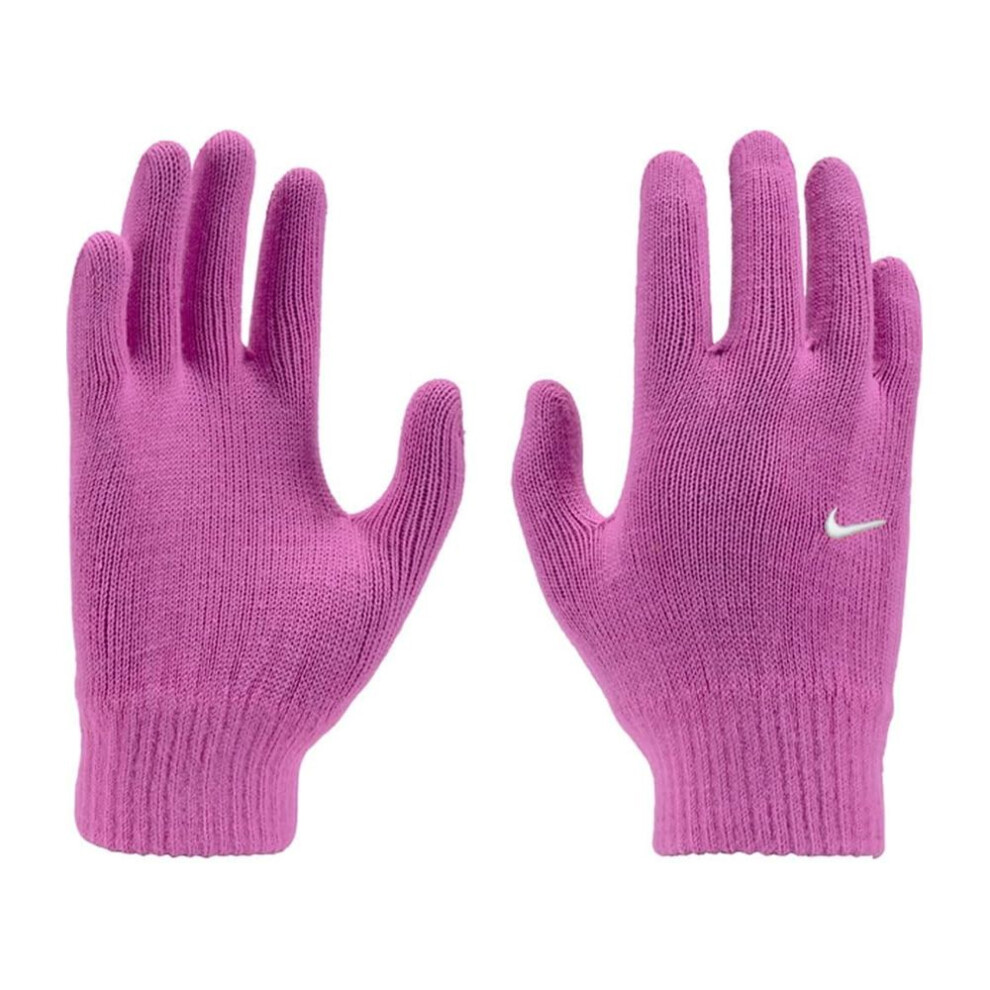 Nike (L-Xl, Pink/White) Unisex Adult Tg 2 Playful Knitted Swoosh Gloves