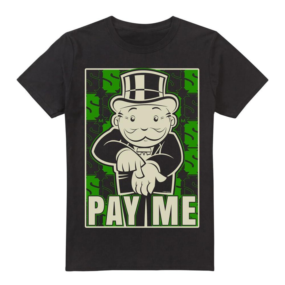 Monopoly (Xxl, ) Mens Pay Me T-Shirt Black