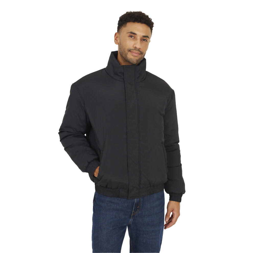 Brave Soul (Xl, ) Mens Padded Bomber Jacket Black