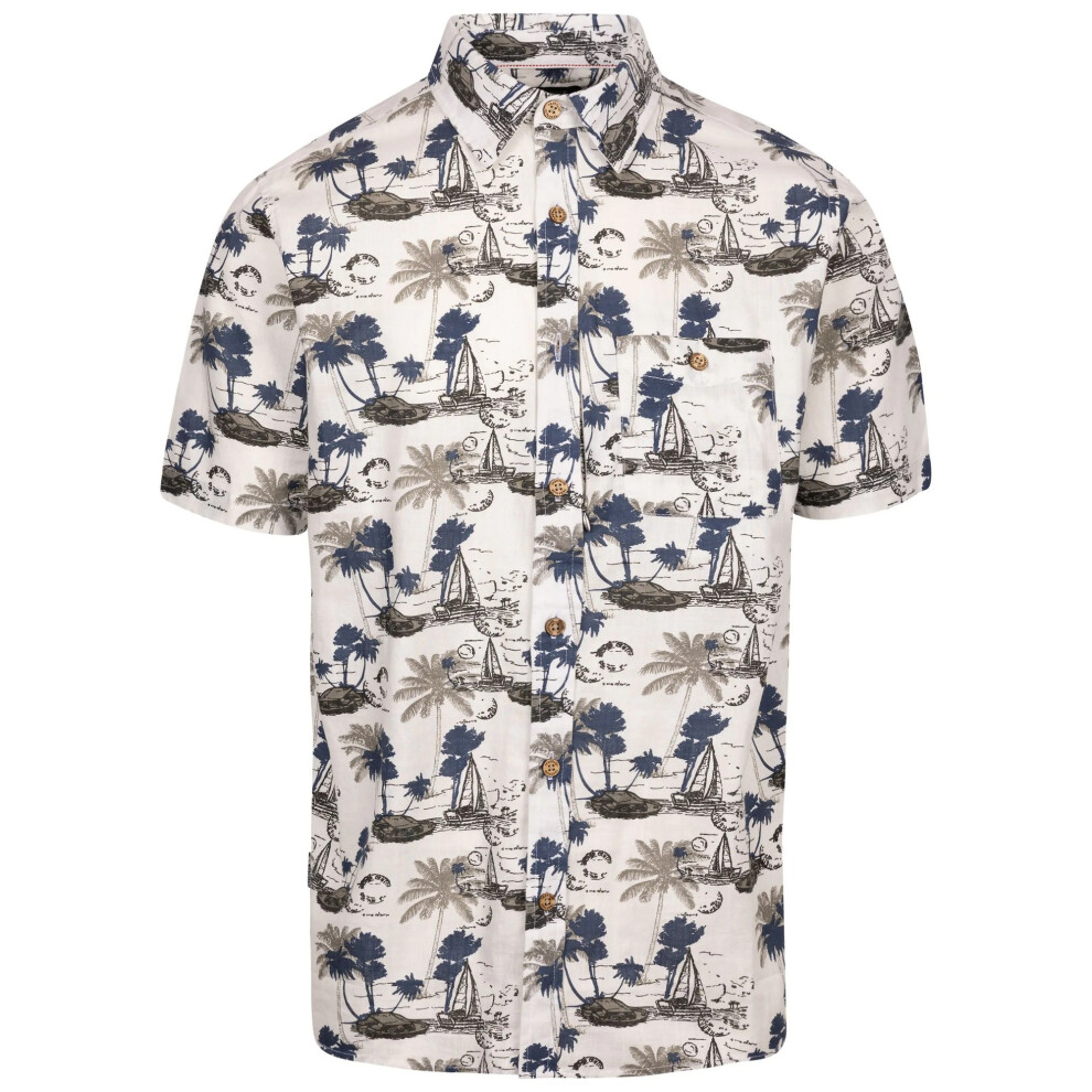 Trespass (Xxl, Off White) Mens Frantom Woven Casual Shirt