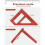 Multi-Angle Measuring Ruler,45/90 Degree Aluminum Alloy Woodworking Square Protractor,Miter Triangle Ruler-Red 7