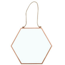 (Large, Copper) Something Different Geometric Mirror