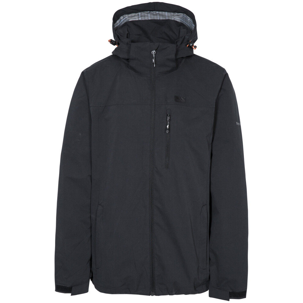 Trespass (Xxs, ) Mens Weir Waterproof Jacket Black